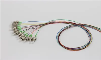 Fiber Optic Pigtail FC APC 12 KRĀSAS