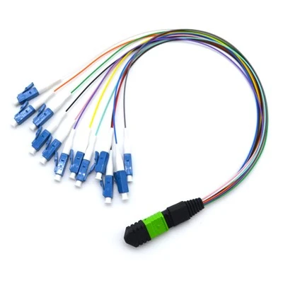 MPO-LC 12 Muti-color Tight Buffer Fiber Patch Auklas 0,3 m